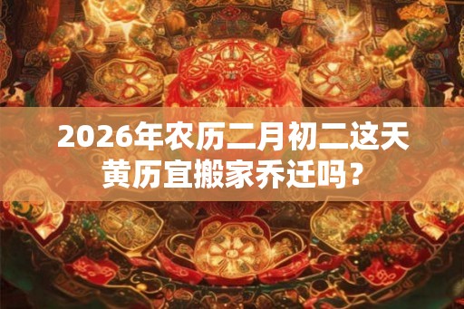 2026年农历二月初二这天黄历宜搬家乔迁吗？