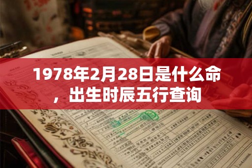 1978年2月28日是什么命，出生时辰五行查询
