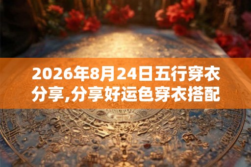2026年8月24日五行穿衣分享,分享好运色穿衣搭配