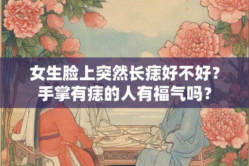 女生脸上突然长痣好不好？手掌有痣的人有福气吗？