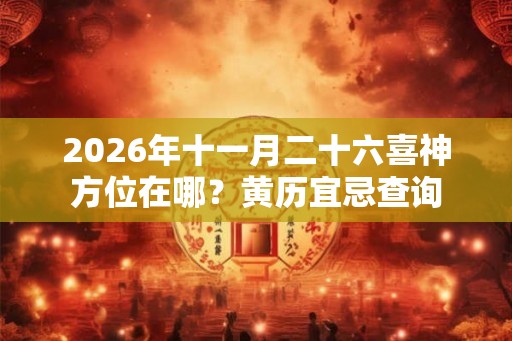 2026年十一月二十六喜神方位在哪？黄历宜忌查询