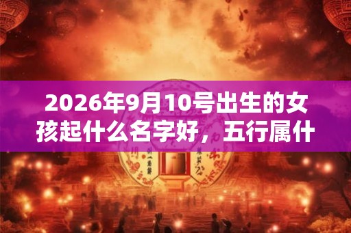 2026年9月10号出生的女孩起什么名字好，五行属什么