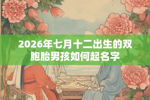 2026年七月十二出生的双胞胎男孩如何起名字