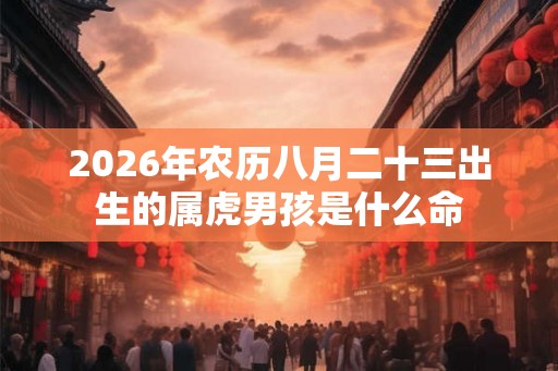 2026年农历八月二十三出生的属虎男孩是什么命