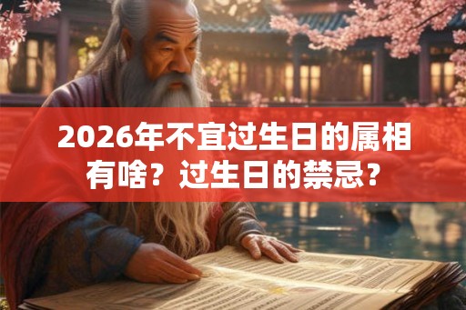 2026年不宜过生日的属相有啥？过生日的禁忌？