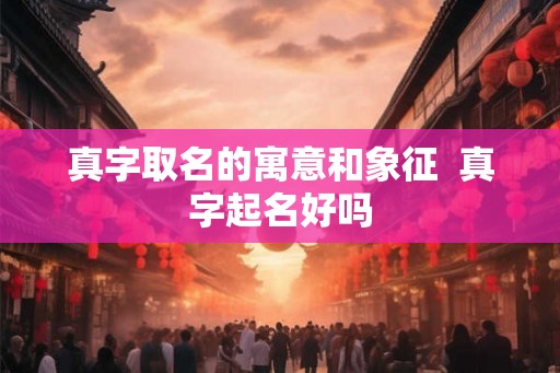 真字取名的寓意和象征  真字起名好吗