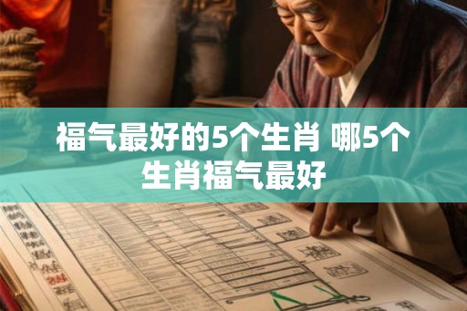 福气最好的5个生肖 哪5个生肖福气最好