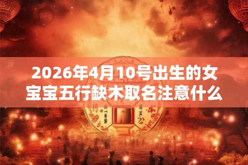 2026年4月10号出生的女宝宝五行缺木取名注意什么
