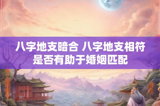 八字地支暗合 八字地支相符是否有助于婚姻匹配