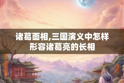 诸葛面相,三国演义中怎样形容诸葛亮的长相