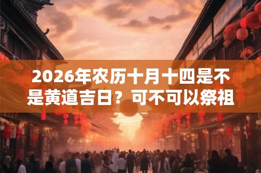 2026年农历十月十四是不是黄道吉日？可不可以祭祖？