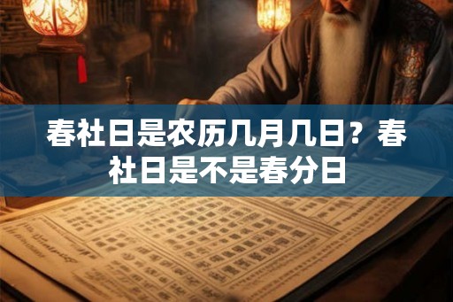 春社日是农历几月几日？春社日是不是春分日