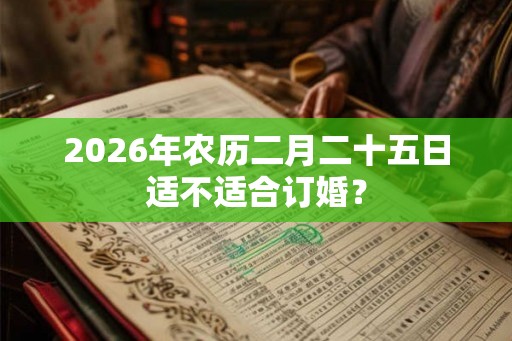 2026年农历二月二十五日适不适合订婚？