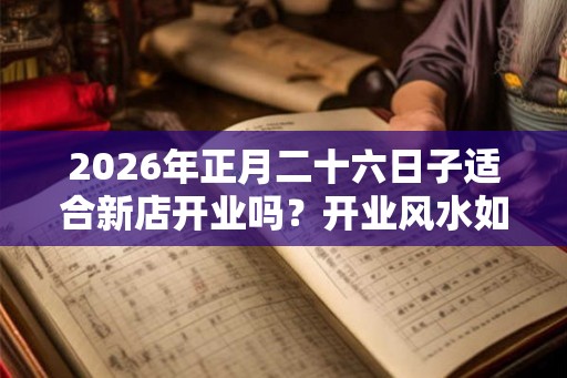 2026年正月二十六日子适合新店开业吗?开业风水如何? 2026年正月二十六日子适合新店开业吗?开业风水如何?