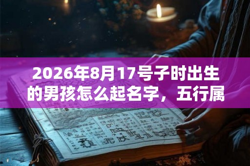 2026年8月17号子时出生的男孩怎么起名字，五行属什么？