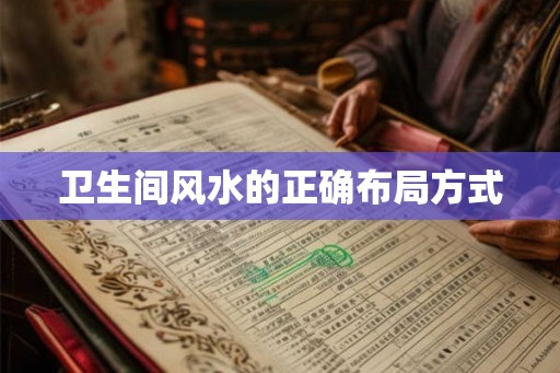 卫生间风水的正确布局方式