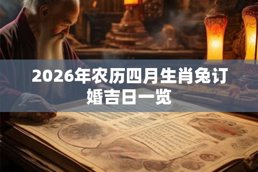 2026年农历四月生肖兔订婚吉日一览