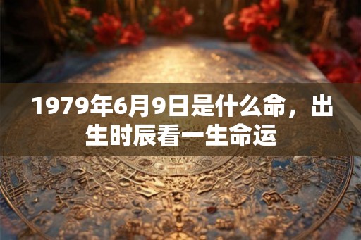 1979年6月9日是什么命，出生时辰看一生命运