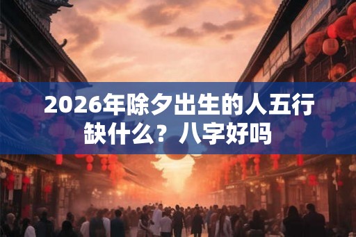 2026年除夕出生的人五行缺什么？八字好吗
