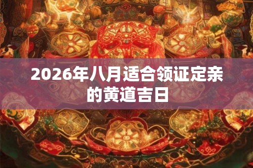 2026年八月适合领证定亲的黄道吉日