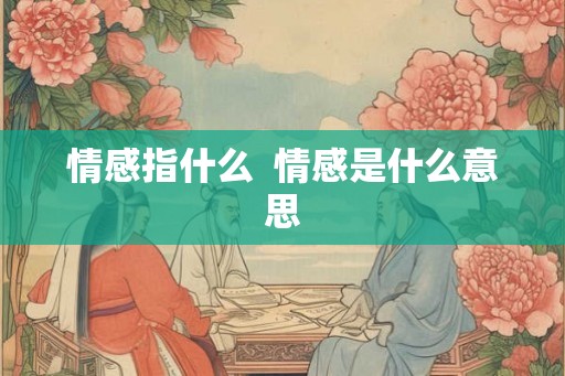 情感指什么  情感是什么意思