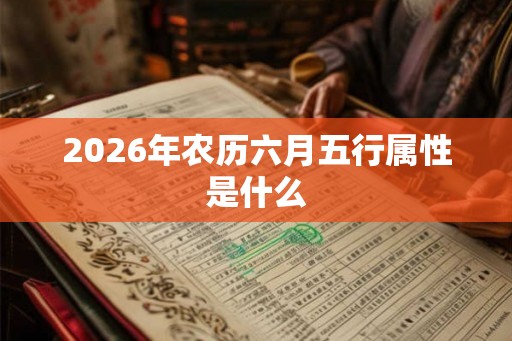 2026年农历六月五行属性是什么