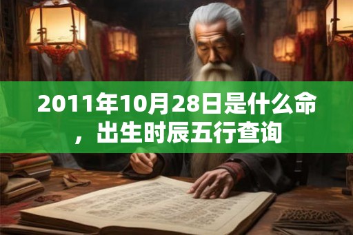 2011年10月28日是什么命，出生时辰五行查询