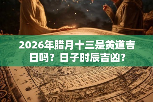 2026年腊月十三是黄道吉日吗？日子时辰吉凶？