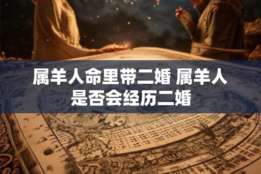 属羊人命里带二婚 属羊人是否会经历二婚