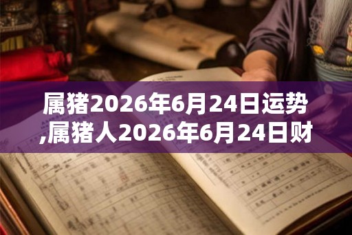 属猪2026年6月24日运势,属猪人2026年6月24日财运,生肖猪2026年6月24日运势 属猪2026年6月24日运势,属猪人2026年6月24日财运,生肖猪2026年6月24日运势