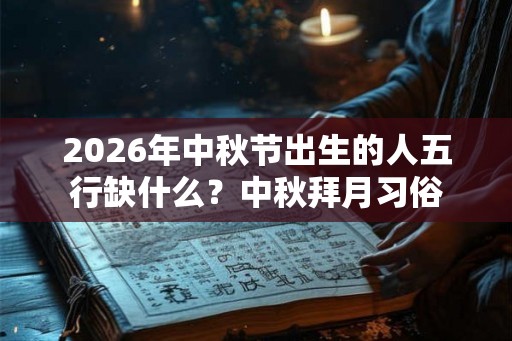 2026年中秋节出生的人五行缺什么？中秋拜月习俗
