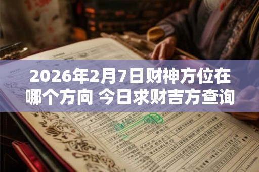 2026年2月7日财神方位在哪个方向 今日求财吉方查询