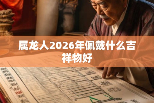 属龙人2026年佩戴什么吉祥物好