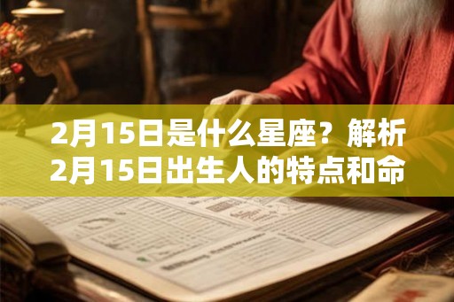 2月15日是什么星座？解析2月15日出生人的特点和命运