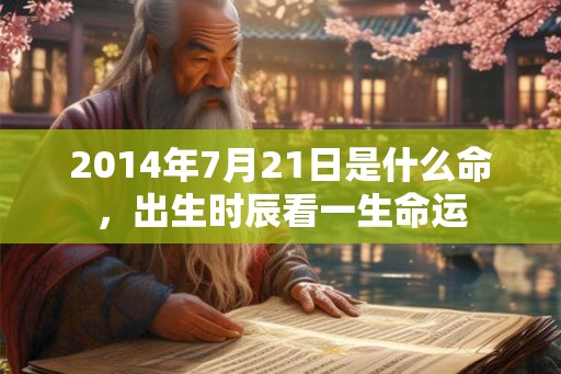 2014年7月21日是什么命，出生时辰看一生命运