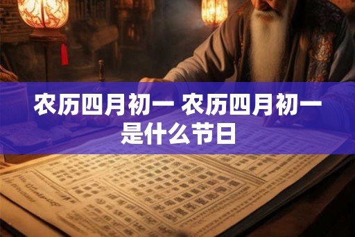 农历四月初一 农历四月初一是什么节日