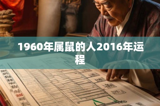 1960年属鼠的人2016年运程