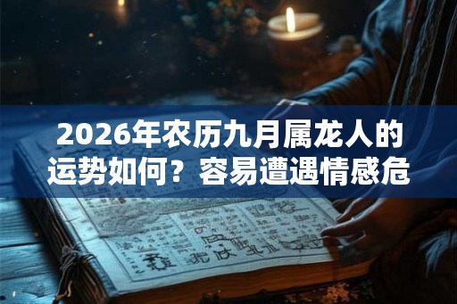 2026年农历九月属龙人的运势如何？容易遭遇情感危机