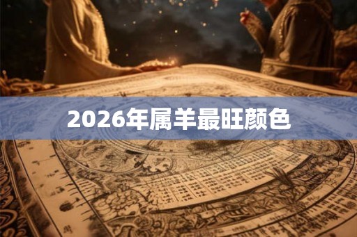 2026年属羊最旺颜色