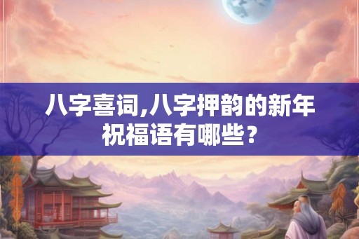 八字喜词,八字押韵的新年祝福语有哪些？