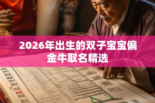2026年出生的双子宝宝偏金牛取名精选