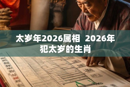 太岁年2026属相  2026年犯太岁的生肖