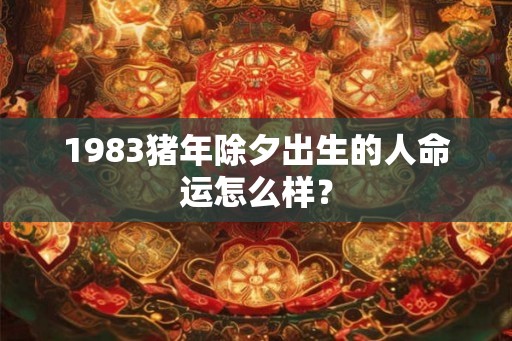 1983猪年除夕出生的人命运怎么样？