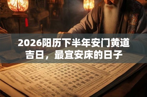 2026阳历下半年安门黄道吉日，最宜安床的日子