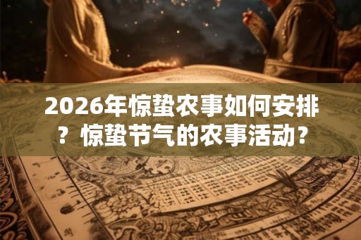 2026年惊蛰农事如何安排？惊蛰节气的农事活动？