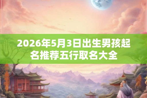 2026年5月3日出生男孩起名推荐五行取名大全 2026年5月3日出生男孩起名推荐五行取名大全