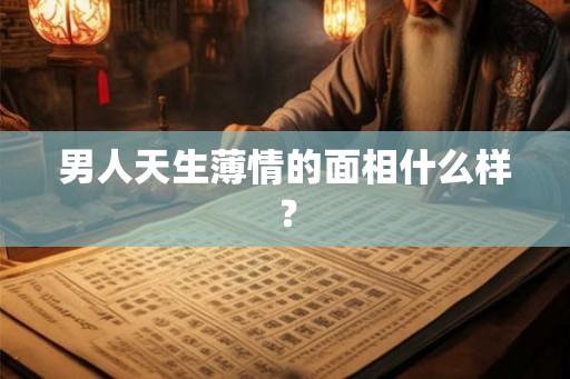 男人天生薄情的面相什么样？