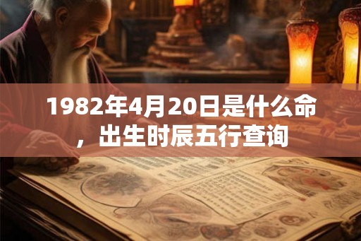 1982年4月20日是什么命，出生时辰五行查询