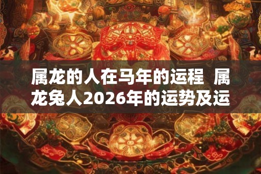 属龙的人在马年的运程  属龙兔人2026年的运势及运程