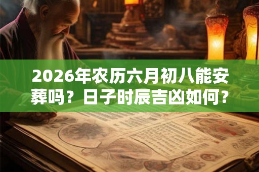 2026年农历六月初八能安葬吗？日子时辰吉凶如何？